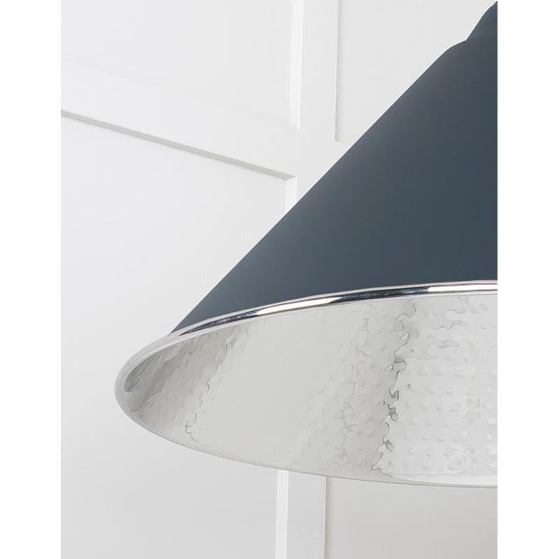Hammered Nickel Hockley Pendant-From The Anvil-Nickel-nirohome
