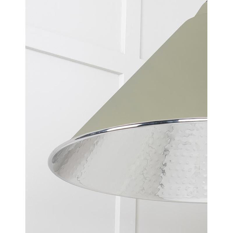 Hammered Nickel Hockley Pendant-From The Anvil-Nickel-nirohome