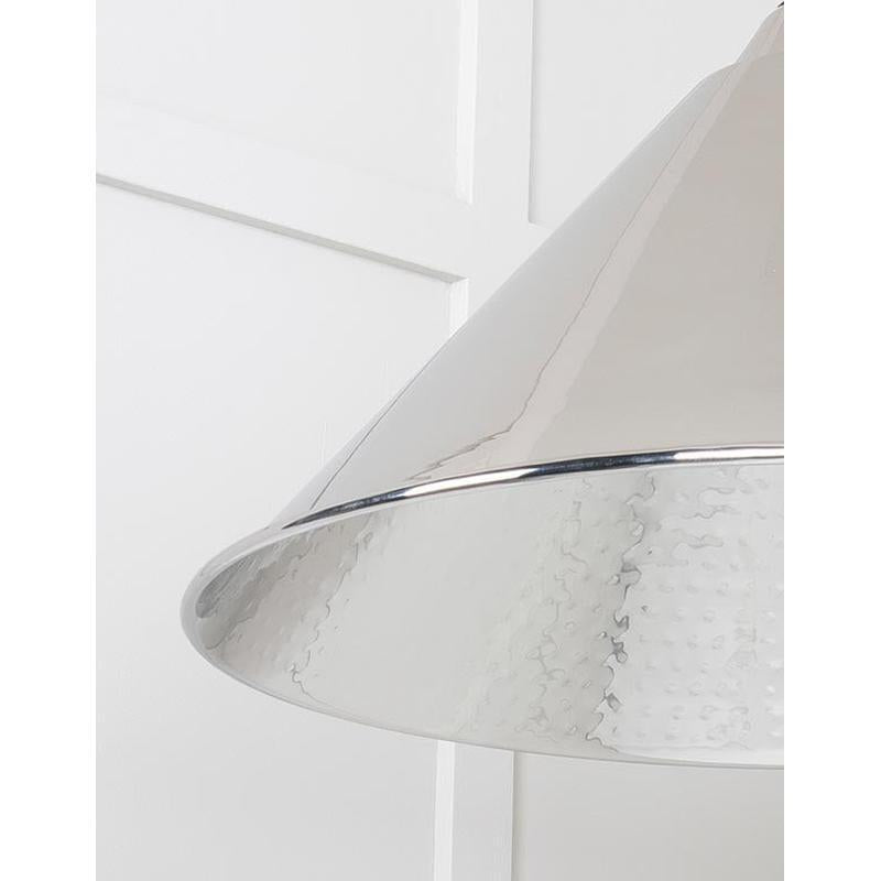 Hammered Nickel Hockley Pendant-From The Anvil-Nickel-nirohome