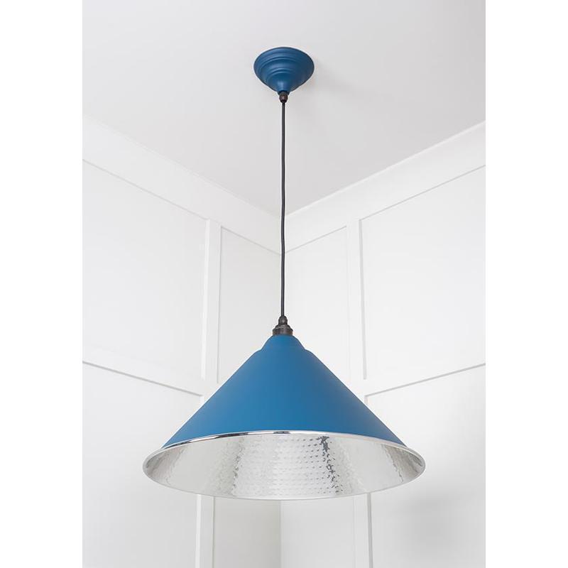 Hammered Nickel Hockley Pendant-From The Anvil-Nickel-nirohome