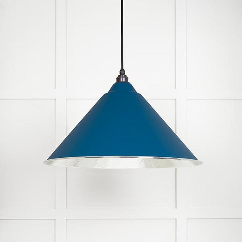 Hammered Nickel Hockley Pendant-From The Anvil-Upstream-nirohome