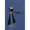 Harlan 3 Shade Black and Gold Bent Arm Pendant-Wrenford & Co.-nirohome