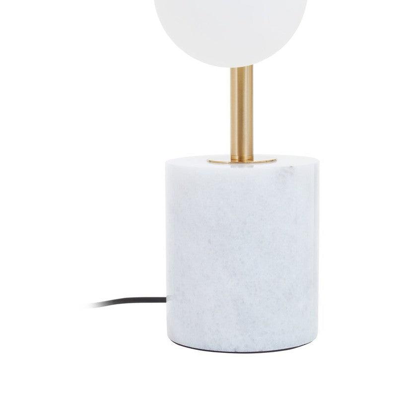 Harper Twisting Five Bulb Table Lamp With White Marble Base-Niro Home-nirohome