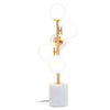 Harper Twisting Five Bulb Table Lamp With White Marble Base-Niro Home-nirohome