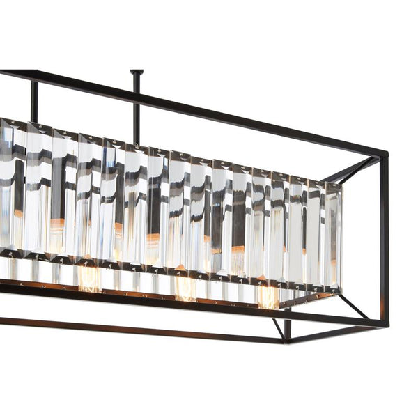 Hayes 5 Bulb Industrial Glass Tile Chandelier