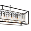 Hayes 5 Bulb Industrial Glass Tile Chandelier-Wrenford & Co.-nirohome