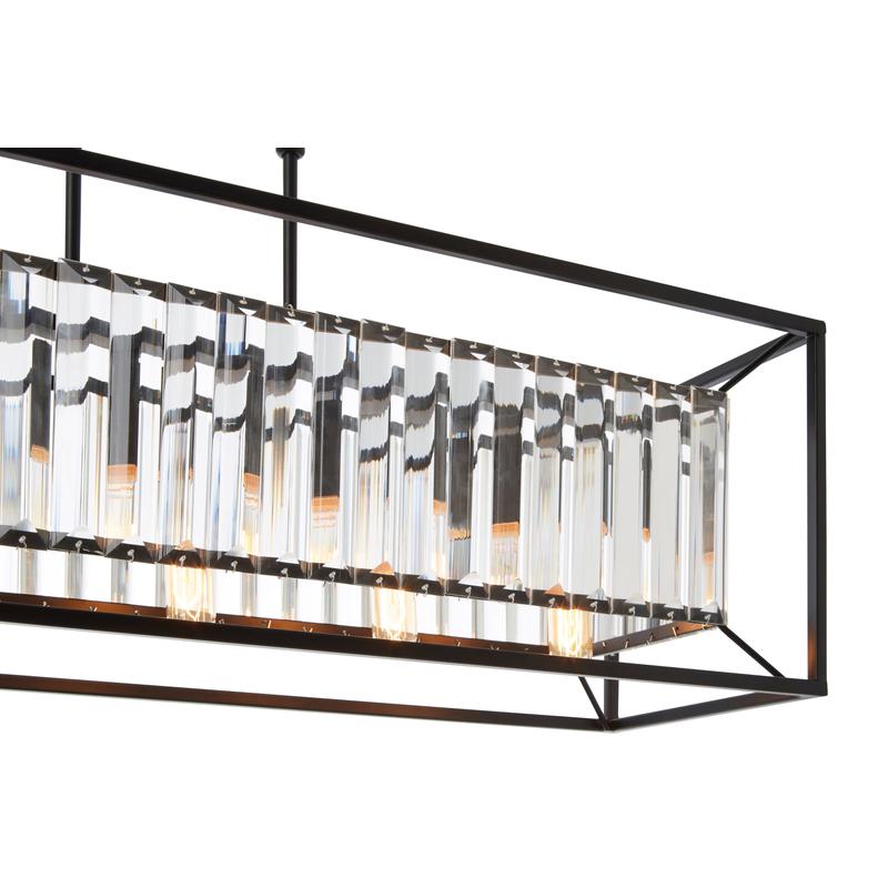 Hayes 5 Bulb Industrial Glass Tile Chandelier-Wrenford & Co.-nirohome