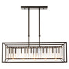 Hayes 5 Bulb Industrial Glass Tile Chandelier-Wrenford & Co.-nirohome