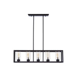 Hayes 5 Bulb Matte Black Ceiling Light-Wrenford & Co.-nirohome