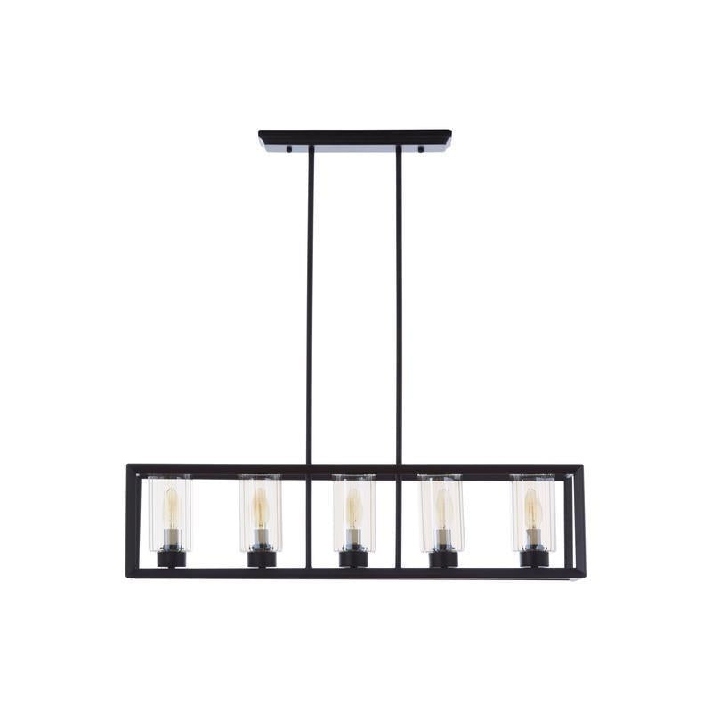Hayes 5 Bulb Matte Black Ceiling Light-Wrenford & Co.-nirohome