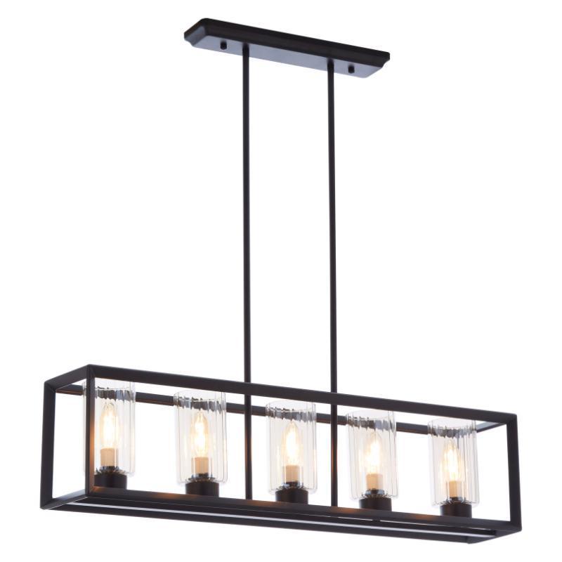 Hayes 5 Bulb Matte Black Ceiling Light-Wrenford & Co.-nirohome