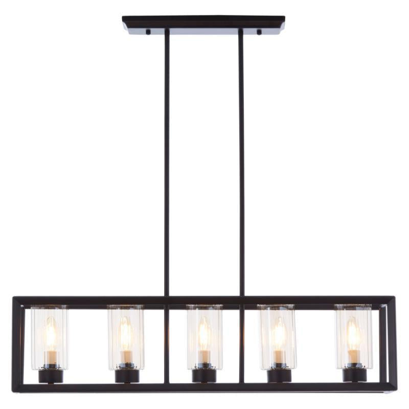 Hayes 5 Bulb Matte Black Ceiling Light-Wrenford & Co.-nirohome