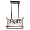 Hayes Industrial Chandelier - 4-Light Square Design with Glass Tiles-Wrenford & Co.-nirohome