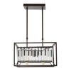 Hayes Industrial Chandelier - 4-Light Square Design with Glass Tiles-Wrenford & Co.-nirohome
