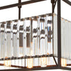 Hayes Industrial Chandelier - 4-Light Square Design with Glass Tiles-Wrenford & Co.-nirohome