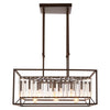 Hayes Industrial Chandelier - 6-Light Square Design with Glass Tiles-Wrenford & Co.-nirohome