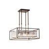 Hayes Industrial Chandelier - 6-Light Square Design with Glass Tiles-Wrenford & Co.-nirohome