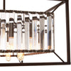 Hayes Industrial Chandelier - 6-Light Square Design with Glass Tiles-Wrenford & Co.-nirohome