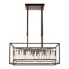 Hayes Industrial Chandelier - 6-Light Square Design with Glass Tiles-Wrenford & Co.-nirohome