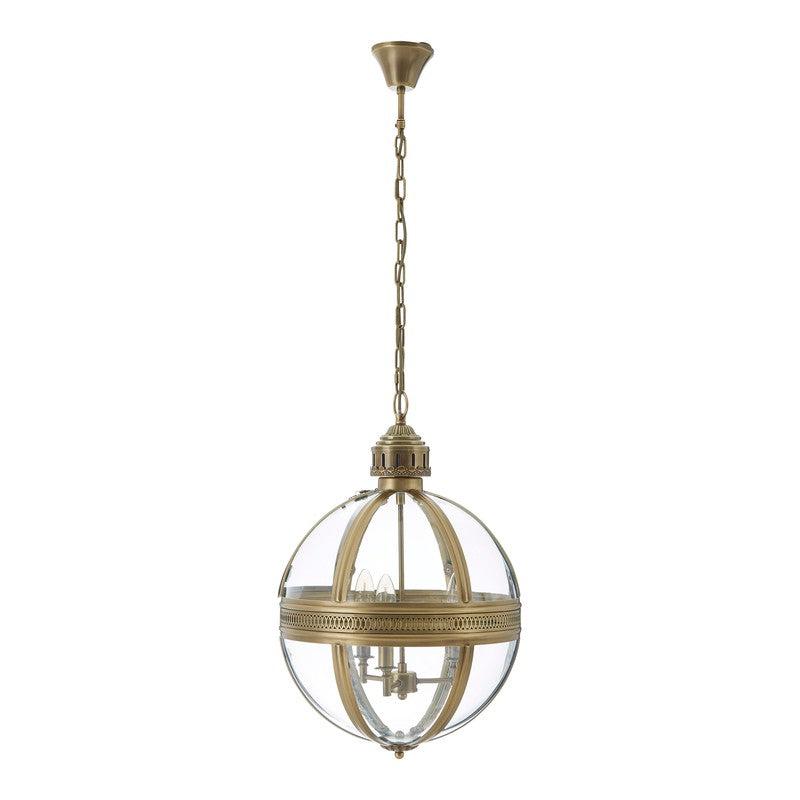Hensley Brass Orb Chandelier-Wrenford & Co.-nirohome
