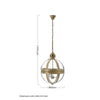 Hensley Brass Orb Chandelier-Wrenford & Co.-nirohome