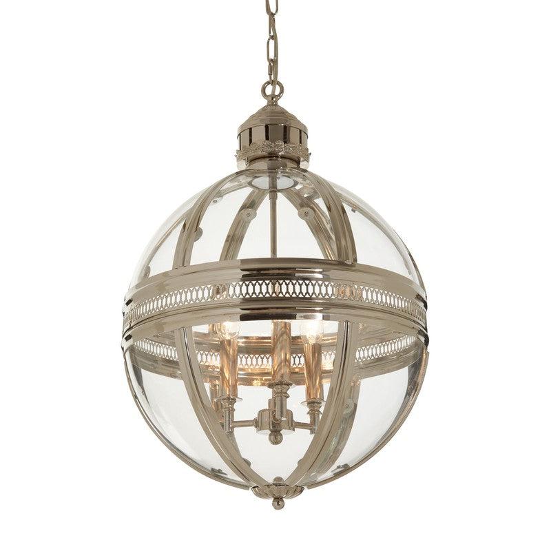 Hensley Small Nickel Orb Chandelier-Wrenford & Co.-nirohome