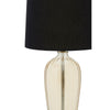 Hogan Tapered Amber Glass Table Lamp With Fabric Shade-Niro Home-nirohome