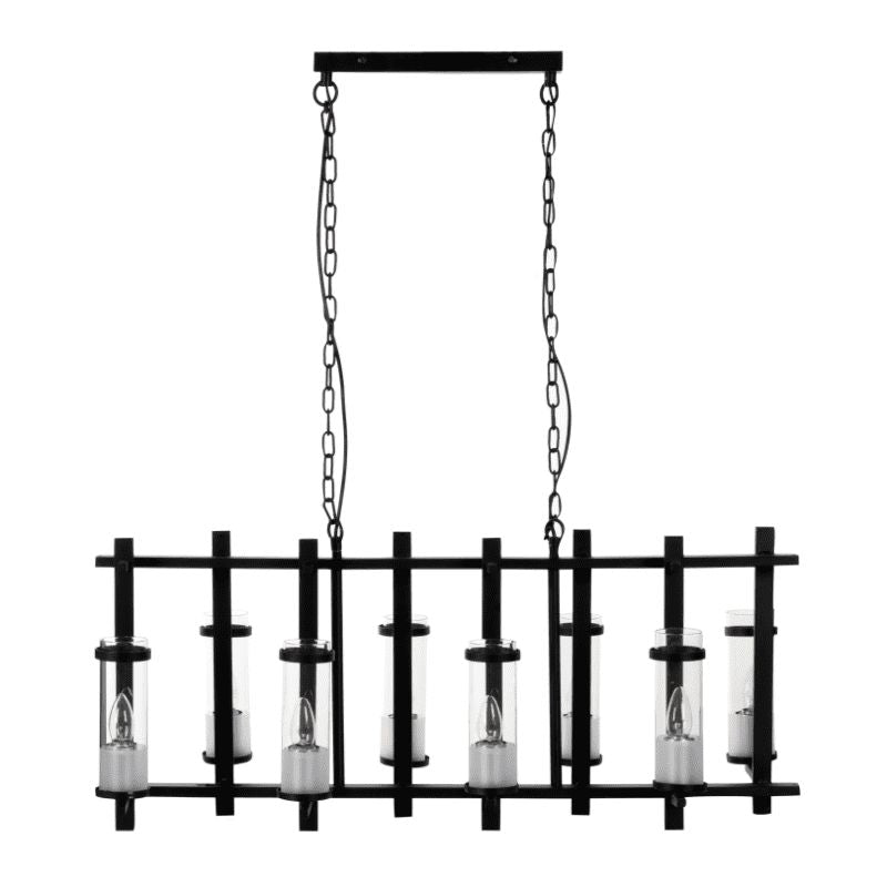 Holmes Iron Matte Black Chandelier-Niro Home-nirohome