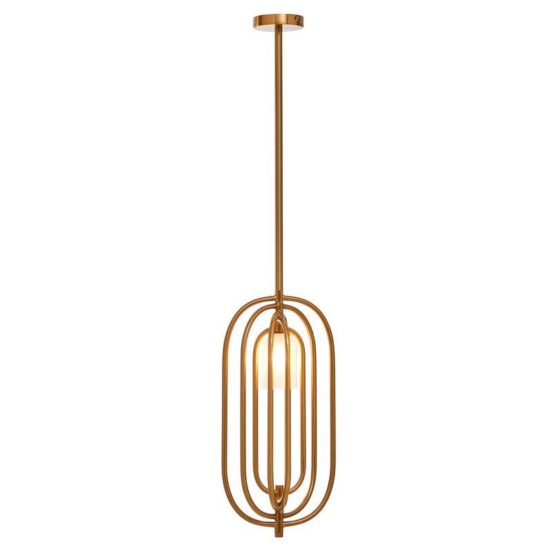 Howell Brass Oval Adjustable Pendant Light-Wrenford & Co.-nirohome