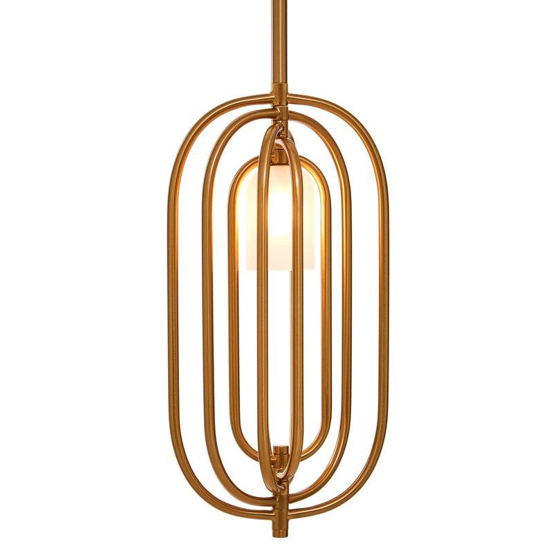 Howell Brass Oval Adjustable Pendant Light-Wrenford & Co.-nirohome