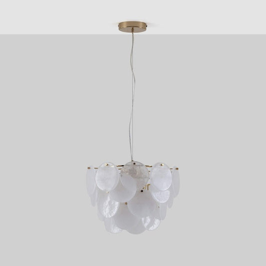 Houseof. White Glass Disk Chandelier Ceiling Light