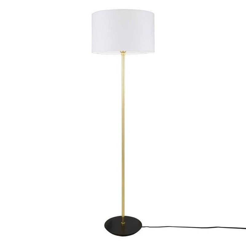 Inch Modern Floor Lamp With Fabric Shade-Mullan Lighting-White-nirohome