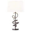 Jefferson Abstract Squiggle Matte Black Table Lamp With Linen Shade-Niro Home-nirohome