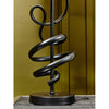 Jefferson Abstract Squiggle Matte Black Table Lamp With Linen Shade-Niro Home-nirohome