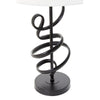 Jefferson Abstract Squiggle Matte Black Table Lamp With Linen Shade-Niro Home-nirohome