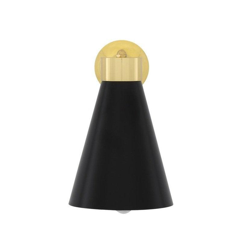 Kamina Brass Wall Light with Cone Shade-Mullan Lighting-nirohome