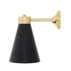 Kamina Brass Wall Light with Cone Shade-Mullan Lighting-nirohome