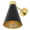 Kamina Brass Wall Light with Cone Shade-Mullan Lighting-nirohome