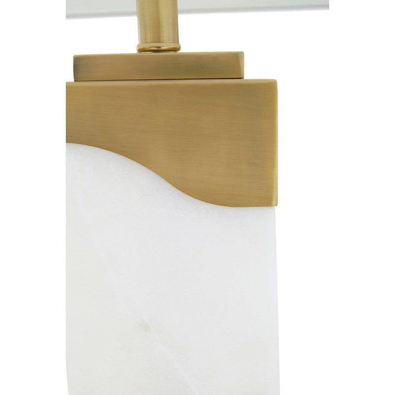 Kane Marble & Gold Rectangular Table Lamp With Ivory shade-Niro Home-nirohome