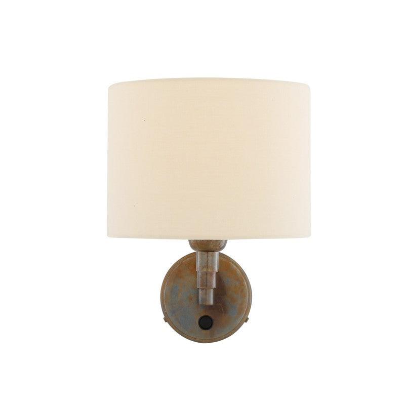 Kerry Swivel Arm Brass Wall Light With Fabric Shade-Mullan Lighting-Black-nirohome