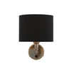 Kerry Swivel Arm Brass Wall Light With Fabric Shade-Mullan Lighting-Black-nirohome