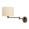 Kerry Swivel Arm Brass Wall Light With Fabric Shade-Mullan Lighting-Cream-nirohome