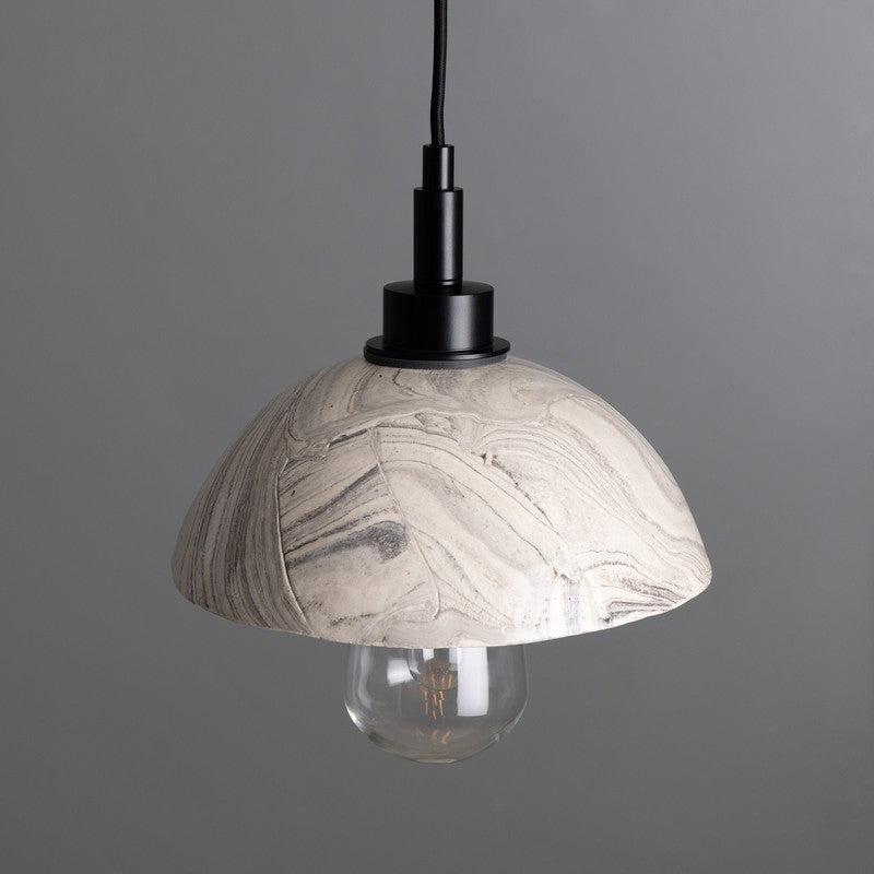 Kingii Marbled Ceramic Dome Bathroom Pendant Light- 20cm IP44-Mullan Lighting-100cm-nirohome