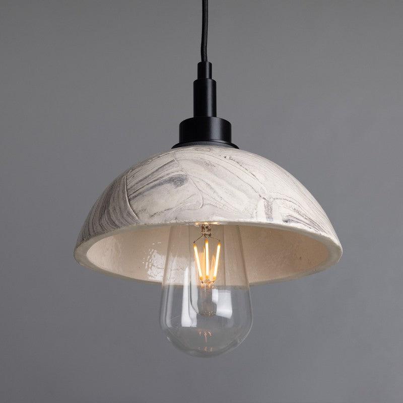 Kingii Marbled Ceramic Dome Bathroom Pendant Light- 20cm IP44-Mullan Lighting-100cm-nirohome