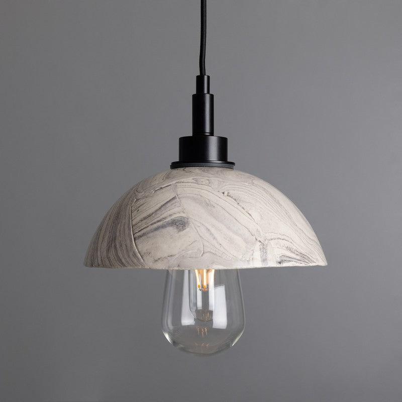 Kingii Marbled Ceramic Dome Bathroom Pendant Light- 20cm IP44-Mullan Lighting-100cm-nirohome