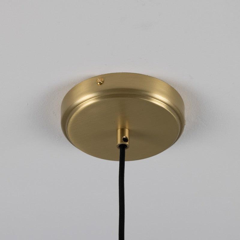 Kingii Matt White Striped Ceramic Dome Bathroom Pendant Light- 20cm IP44-Mullan Lighting-Antique Brass-100cm-nirohome