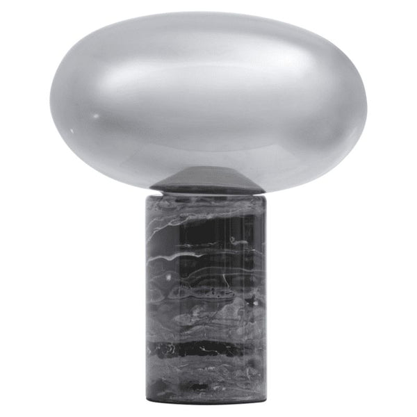 Kirby Marble Table Lamp With Round Glass Shade