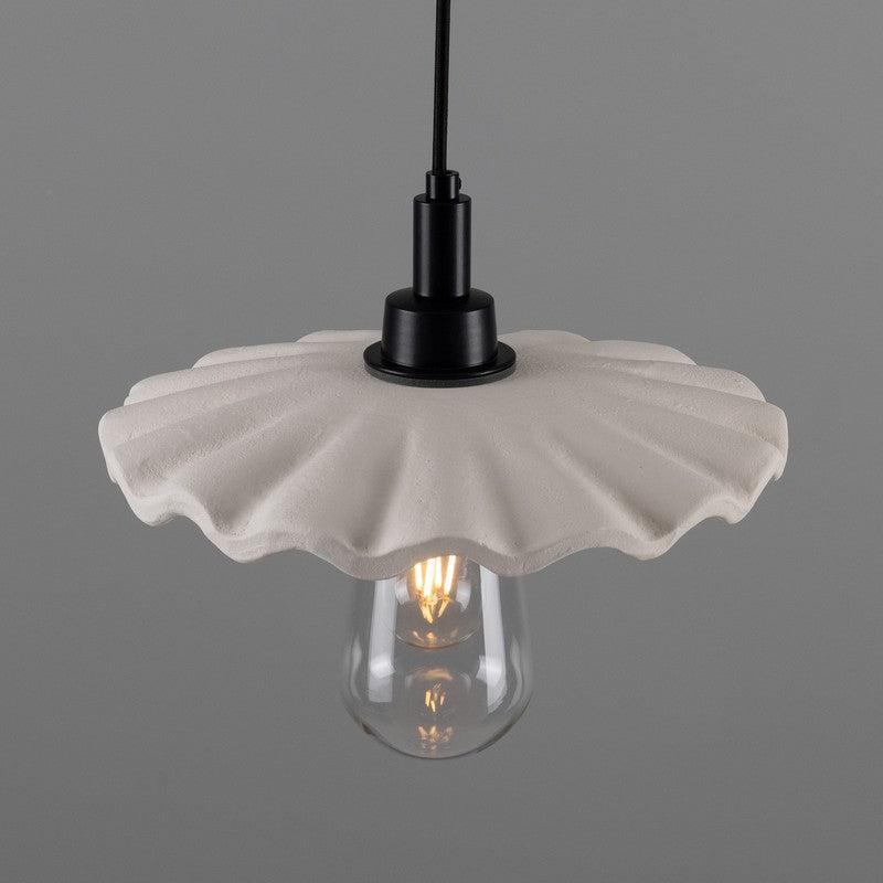 Kirhii Organic Matt White Ceramic Bathroom Pendant Light - 27cm IP44-Mullan Lighting-Antique Brass-100cm-nirohome