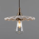 Kirhii Organic Matt White Ceramic Bathroom Pendant Light - 27cm IP44-Mullan Lighting-Antique Brass-100cm-nirohome