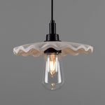 Kirhii Organic Matt White Ceramic Bathroom Pendant Light - 27cm IP44-Mullan Lighting-Powder Coated Matt Black-100cm-nirohome